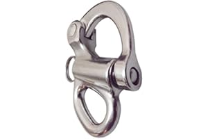 DBM AMAZON Stainless Steel 316 Fixed Eye Snap Shackle 3-3/4" Sailboat Quick Release Locking
