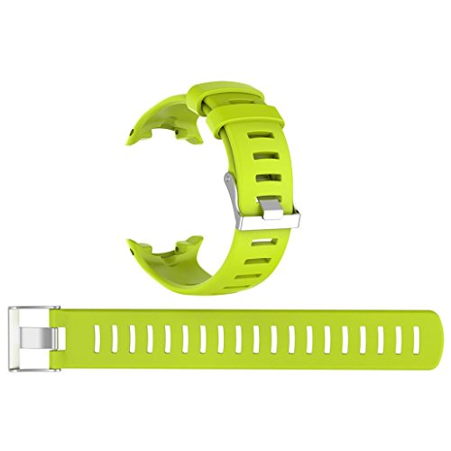 For Suunto D4/D4i Novo Watch,Sunfei Replacement Silicagel Soft Band Strap Bracelet (Green) - Thumbnail 2