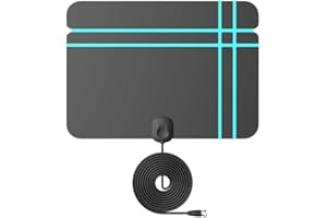 VERLINO TV Antenna for Free Channels Canada, Long Mile Long Range Indoor TV Antenna - 2026 Upgraded with 360° Amplifier for 4