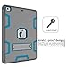 TOPSKY Case Compatible with iPad Air 1st Generation/A1474/A1475/A1476 9.7 inch, Heavy Duty Shockproof Rugged Defender Built in Kickstand Protective Cover Cases for iPad Air,Grey Blue
