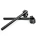 KanSmart NEW Universal 35mm CNC Raised Motorcycle Clip Ons Fork Handlebars for 1969-1982 Honda Suzuki Yamaha (35mm, Black)