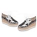 Latasa Womens Chic Hollow out Lace-up Pointed-toe Platform Wedge Mid Heel Oxford Shoes