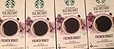 Starbucks Via Instant Coffee Bundle - French Roast (4 Boxes, 48 Count)