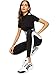 SweatyRocks Women's 2 Pieces Outfits Cropped T Shirt and Long Pants Tracksuits Set Sportwear