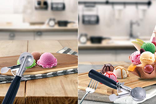 image for Apexstone Cookie Scoop Set of 3,Ice Cream Scoop Set of 3,Stainless Ste