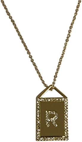 Atziloose Initial Necklace A-Z + Gift Bag "R"