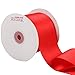 LaRibbons Double Face Satin Ribbon Roll, 3 inch Wide, Red, 25 Yards