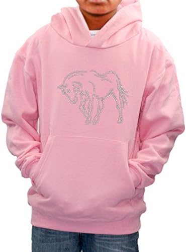 Personalised diamante full horse hoodie custom name of your choice in sparkly rhinestones children sweatshirt ideal gift present -Various sizes & colours