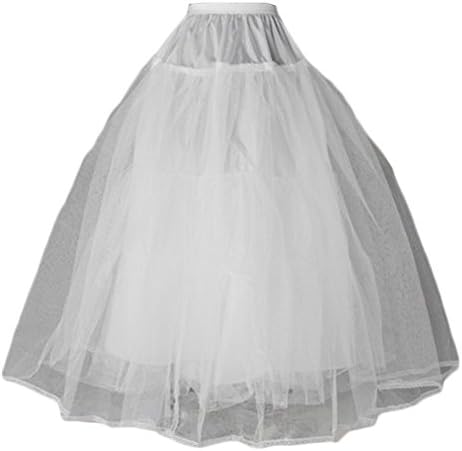 Women's Full A-Line Hoopless Wedding Petticoat Underskirt Crinoline Slips PC029 Black