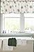 Crabtree Collection Kitchen Curtain Valance Curtains Short Curtains Kitchen Window Curtains Farmhouse Curtains Bathroom Window Curtain Cafe Curtains Window Curtains (16x60) (Gray/Aqua Dandelion