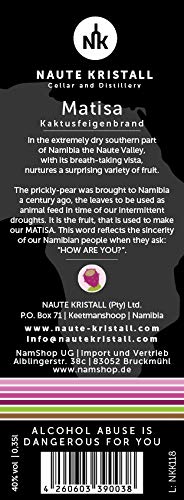 Matisa - Kaktusfeigenbrand - Obstbrand aus Namibia mit ausgereift fruchtiger Note (1 x 0,350 l) – Bild 6