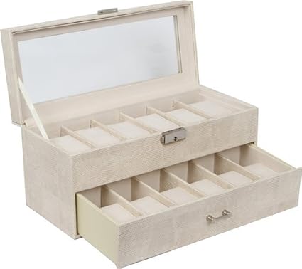 CAJA RELOJERO-12 CAJON GRIS/09 DW84 30x11x12cm: Amazon.es: Hogar