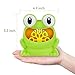 Bubble Machine, Automatic Bubble Maker Blower with A Bottle of Bubble Solution Over 500 Bubbles per Minute Bubble Machines Toy for Kids Toddlers Bath Parties Wedding (Frog)