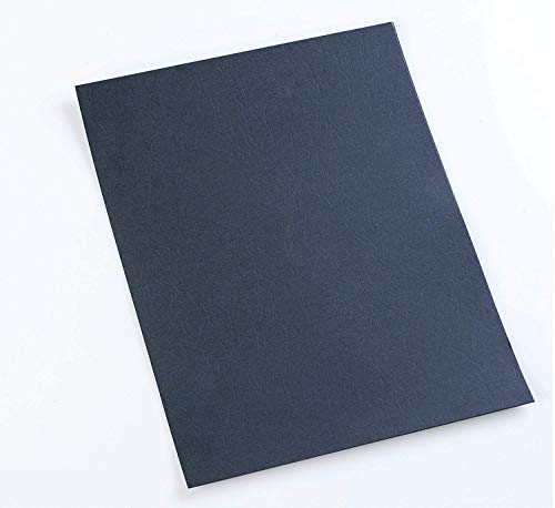 BNC Leather Texture Paper Binding Presentation Covers 8.75"X11.25" Pack of 100, Black Color - Thumbnail 4