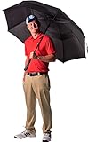 Athletico 62/68 Inch Automatic Open Golf Umbrella - Extra Large Double Canopy Umbrella is Windproof and Waterproof - Features Ergonomic Rubber Handle