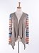 Creabygirls® Womens Geometric Print Drape Irregular Open Front Knit Cardigan