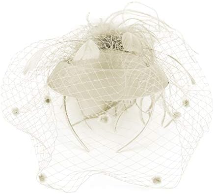 Women Fascinators Hats 20s 50s Vintage Pillbox with Veil for Girls Derby Fancy Headwear Cocktail Tea Party Costume