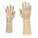 Ashley Bridget Hair Bracelet Jewelry with Elastic Holder Bangle and Gift Box (Silver Plated)