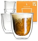 Glass Cappuccino Cups Double Walled Coffee Glasses