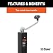 CURT 28570 Direct Weld On Heavy-Duty Trailer Jack, 8,000 lbs. Support Capacity, 15-1/4 Inches Vertical Travel