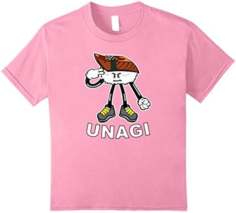 Kids Unagi Sushi T Shirt with Cute Sushi Graphic 12 Pink