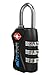 SkyRight Black TSA Travel Lock - Best Luggage Suitcase Lock