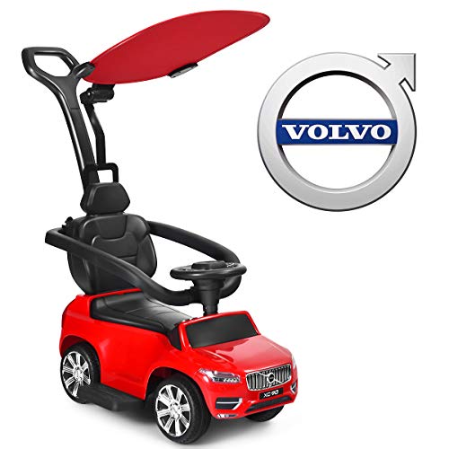 Costzon 3 in 1 Ride on Push Car, Licensed Volvo Ride on Toy for Kids