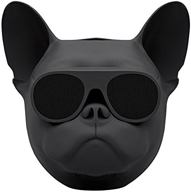 Ankery Creative Bulldog Head Wireless Bluetooth Speaker,Super Bass and Stereo Car Speaker Support FM Radio TF Mp3 Player Mobile Phone (Black)