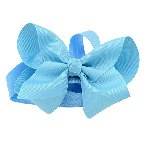 WillingTee 30 Pieces 4.5 Inch Boutique Grosgrain Ribbon Hair Bows Baby Girls Big Hair Bows Headbands for Baby Girls Infants Toddler Kids Teens and Children