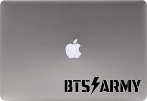 BTS Army Fanclub Version 1 Vinyl Decal Sticker for Computer MacBook Laptop Ipad Electronics Home Window Custom Walls Cars Trucks Motorcycle Automobile and More (Black)