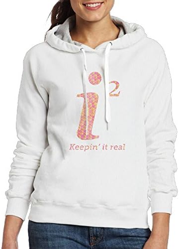 Keepin IT Real Women's Chic Drawstring Long Sleeve Hooded Sweatshirt L