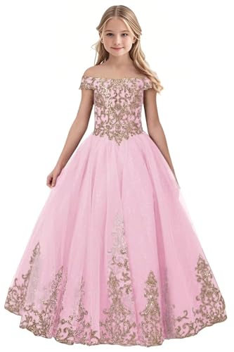 Tulle Flower Girl Dress for Wedding Sparkly