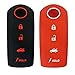 2Pcs Coolbestda Silicone 4buttons Smart Key Fob Remote Control Cover Case Protector Keyless Skin Jacket Bag for Mazda 3 6 CX-7 CX-9 MX-5 Miata Black Red