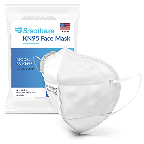 Breatheze KN95 Face Mask Made in USA Disposable Masks Breathable Face