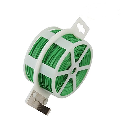 JAYEE 328 Feet Garden Plant Twist Tie with Cutter Multi-Function Cable Tie for Gardening, Home, Office (Green)