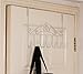 Over Door Hook Rack White, Marrywindix 7 Hook Metal Hanger for Hanging Clothes , Coat , Hat, Belt (7 Hooks )