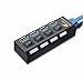 ONCHOICE 4 Ports USB 3.0 Hub Network with On/Off Switch High Super Speed Adapter with Cable and Power Plug for Laptop PC