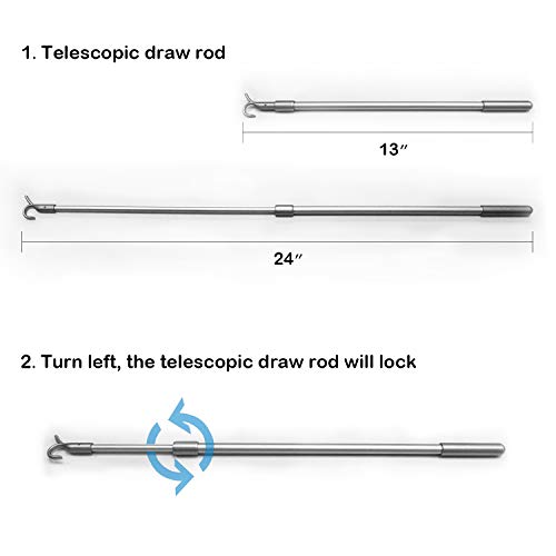 Keego Draw Rod for Cordless Light Flitering Cellular Shades, Easy to Pull The Shades Down and Up