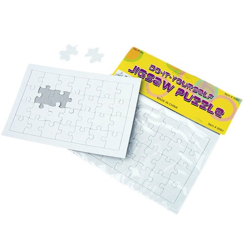 Dozen Blank DIY Paper Jigsaw Puzzles