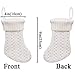 LimBridge Christmas Mini Stockings, 6 Pack 7 inches Knitted Knit Rustic Holiday Decorations for Family Home, White and Red