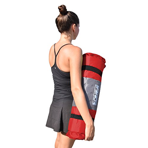 Kopaka Air Mattress Camping Gear, Lightweight Sleeping Pad with Carry Bag for Backpacking, Travel and More, Red Mat - Thumbnail 2