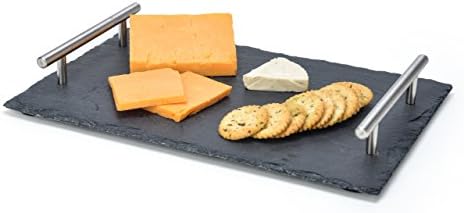Slate Cheeseboard 12" x 8" with Handles- by KitchInnovations