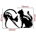 Ecosin 2Pcs Women Cat Line Pro Eye Makeup Tool Eyeliner Stencils Template Shaper Model Cat Eye Card