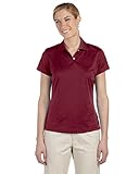 adidas Golf Ladies' ClimaLite® Textured Short-Sleeve Polo 2XL CARDINAL