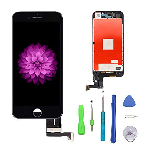 Compatible with iPhone 7 Plus Screen Replacement Black (5.5''), LCD Display and 3D Touch Screen Digitizer Replacement Full AssembCompatible with iPhonely for iPhone 7 Plus Screen with Repair Tool Kit