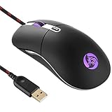 Gaming Mouse,USB Wired Ergonomic Optical Gaming Mice with 4000 DPI Sensor, 5 Adjustable Levels,6 Buttons and Multi-Color LED backlights for Laptop,PC, Desktop, MacBook,Chromebook,Notebook
