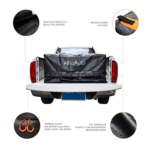 AlltoAuto Truck Bed Cargo Bag with Cargo Net, 100 Waterproof 600D Heavy Duty, Fits Any Truck