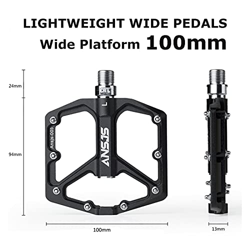 Fiets Pedalen Verzegeld Lager Mountainbike Pedalen Platform Fiets Platte Legering Pedalen 9/16 "Pedalen Non-Slip Legering Platte Pedalen Mtb Pedalen - Image 3