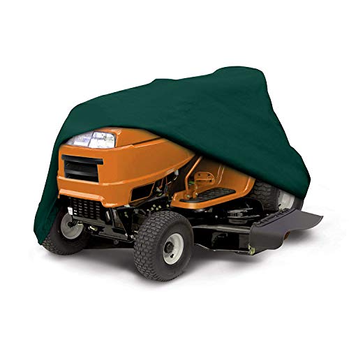 Ecover Dustproof Lawn Mower Cover Riding Lawn Tractor Cover UV Protection Universal Fit with Drawstring Cover Storage Bag, L6.4 x W5.4 x H4.6ft Dark Green