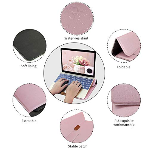 Leather Laptop Sleeve 13/13.3 Inch with Stand Waterproof Laptop Case for 13" MacBook Pro 2018 2017 2016 / Pro Retina/MacBook Air 13.3" Surface Laptop 2017 / Surface Book 13" - Thumbnail 6